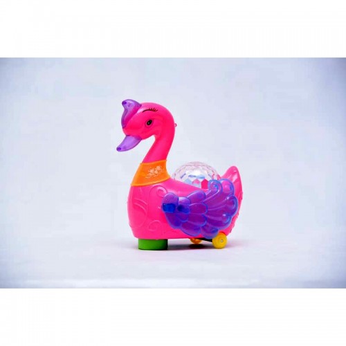 Electric Swan Colourful Lights And Music Duck Toy For Kids